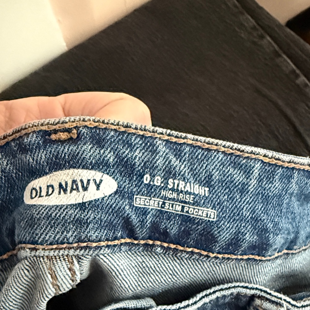 Old Navy Blue High-Rise OG Straight Jeans